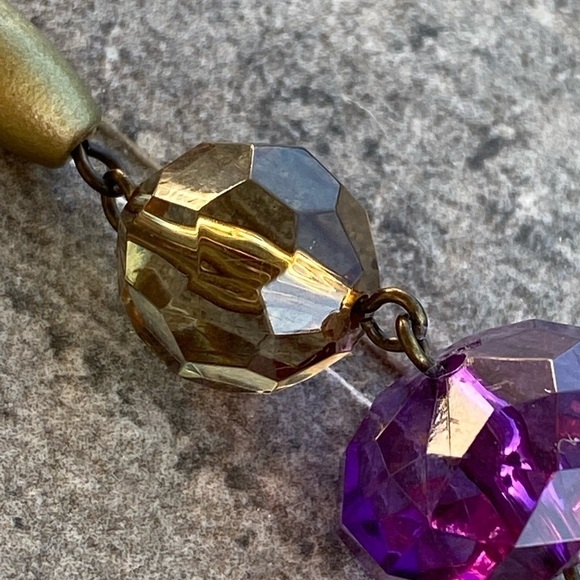 Lia Sophia Necklace Long Beaded Asymmetric Antique Bronze Tone 38”+3” - Picture 6 of 10